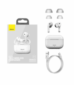Baseus Encok True Wireless Earphones W3 NGW3-02 White - Image 3